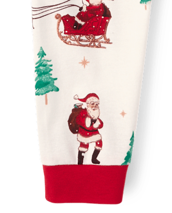Baby And Toddler Matching Family Santa Sleigh Snug Fit Cotton Pajamas