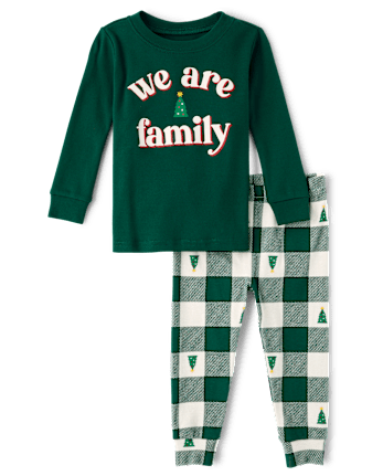 Baby And Toddler Matching Family We Are Family Snug Fit Cotton Pajamas