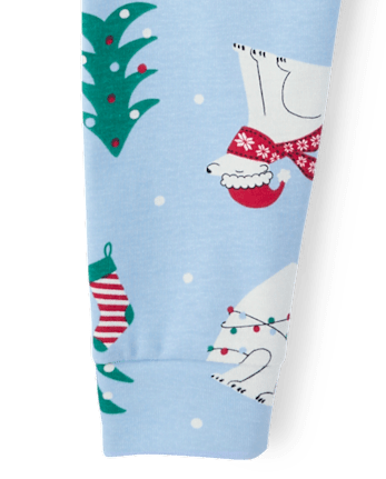 Baby And Toddler Matching Family Christmas Polar Bear Snug Fit Cotton Pajamas