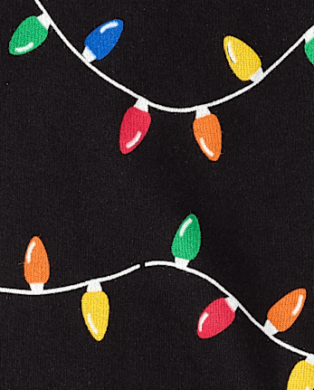 Baby And Toddler Matching Family Christmas Lights Snug Fit Cotton Pajamas