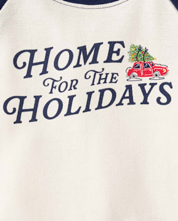 Baby And Toddler Matching Family Home For The Holidays Snug Fit Cotton Pajamas