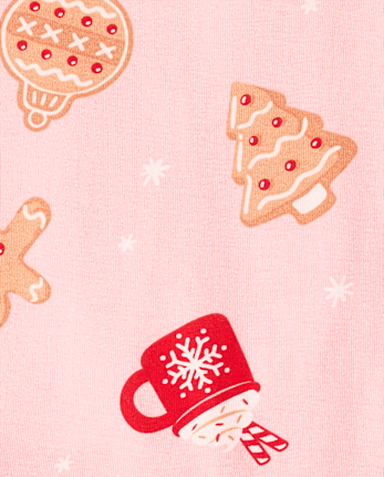 Baby And Toddler Girls Matching Family Gingerbread Snug Fit Cotton Pajamas