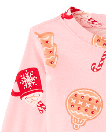 Baby And Toddler Girls Matching Family Gingerbread Snug Fit Cotton Pajamas