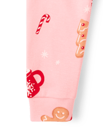 Baby And Toddler Girls Matching Family Gingerbread Snug Fit Cotton Pajamas