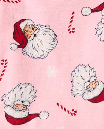 Pyjamas en coton ajustés assortis pour bébés et petites filles, motif Père Noël, pour toute la famille