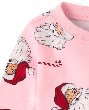 Pyjamas en coton ajustés assortis pour bébés et petites filles, motif Père Noël, pour toute la famille