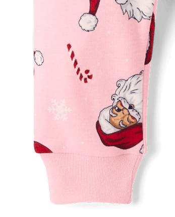 Pyjamas en coton ajustés assortis pour bébés et petites filles, motif Père Noël, pour toute la famille