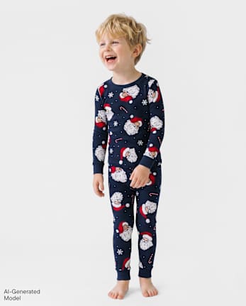 Baby And Toddler Boys Matching Family Santa Snug Fit Cotton Pajamas - TIDAL