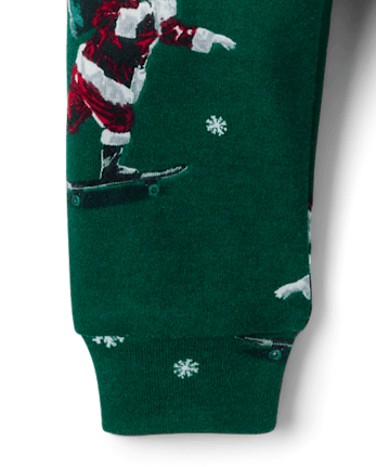 Baby And Toddler Boys Santa Skateboard Snug Fit Cotton Pajamas