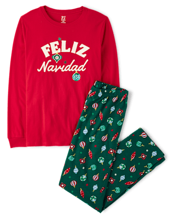 Adult Matching Family Feliz Navidad Cotton Pajamas - SPRUCESHAD