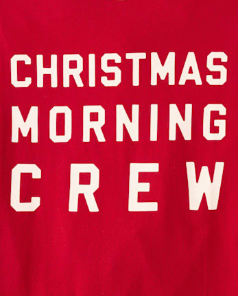 Adult Matching Family Christmas Morning Crew Cotton Pajamas - HALO WHITE