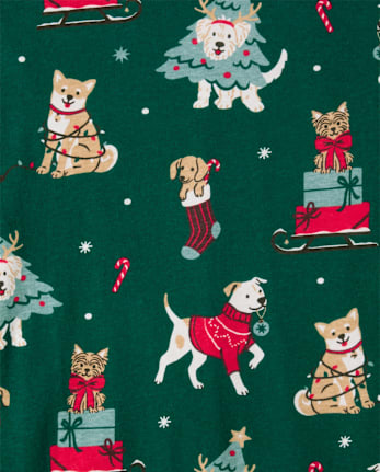 Adult Matching Family Christmas Dogs Cotton Pajamas