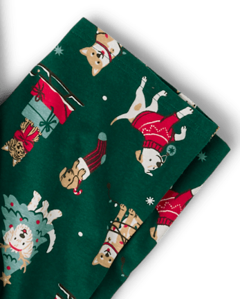 Adult Matching Family Christmas Dogs Cotton Pajamas