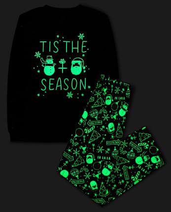 Adult Matching Family Glow Tis' The Season Cotton Pajamas
