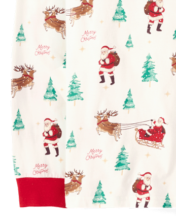 Adult Matching Family Santa Sleigh Cotton Pajamas