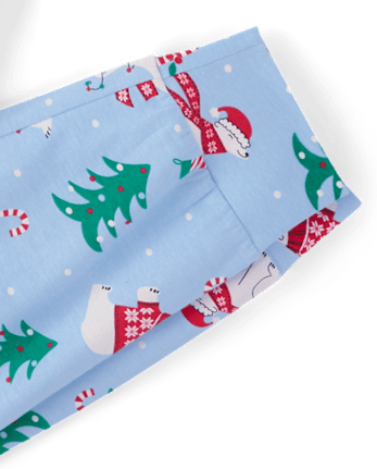 Adult Matching Family Christmas Polar Bear Cotton Pajamas