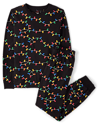 Adult Matching Family Christmas Lights Pajamas