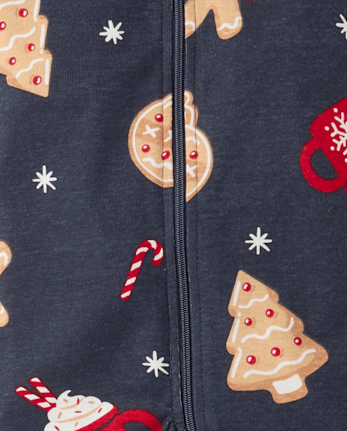 Baby And Toddler Boys Matching Family Gingerbread Snug Fit Cotton Footed One Piece Pajamas