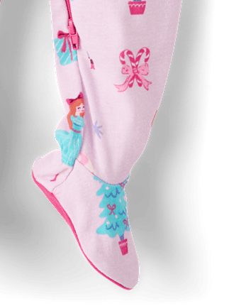 Baby And Toddler Girls Mommy And Me Nutcracker Snug Fit Cotton Footed One Piece Pajamas - LILAC HAZE