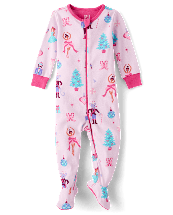 Baby And Toddler Girls Mommy And Me Nutcracker Snug Fit Cotton Footed One Piece Pajamas - LILAC HAZE