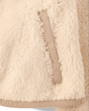 Toddler Girls Heavyweight Sherpa Zip Up Hoodie