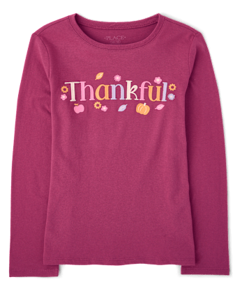 T-shirt graphique pour filles reconnaissantes