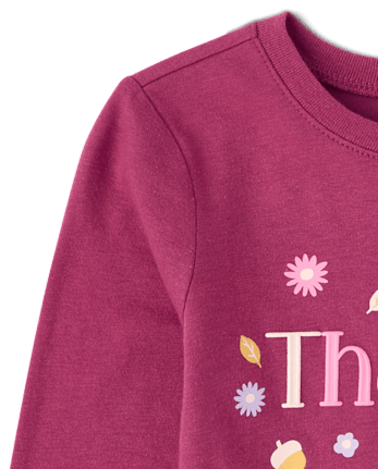 Baby And Toddler Girls Thankful Graphic Tee