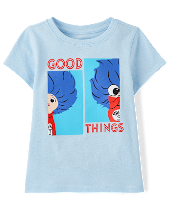Baby And Toddler Girls Dr. Seuss Cat In The Hat™ Graphic Tee - BLUE AIR