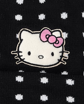 Girls Hello Kitty® Polka Dot 2-Piece Cold Weather Set - BLACK