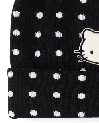 Girls Hello Kitty® Polka Dot 2-Piece Cold Weather Set - BLACK
