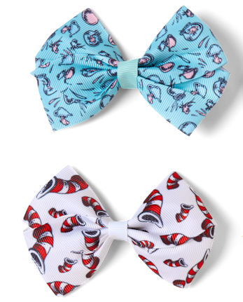 Girls Dr. Seuss Cat In The Hat™ Bow Hair Clip 7-Pack - MULTI CLR