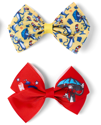 Girls Dr. Seuss Cat In The Hat™ Bow Hair Clip 7-Pack - MULTI CLR