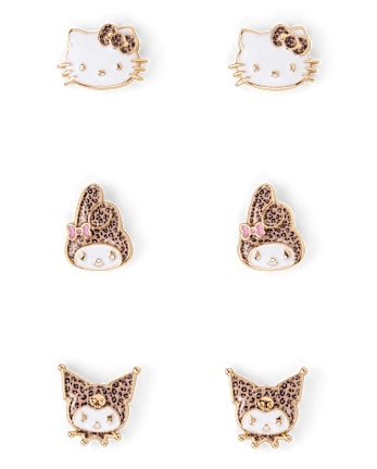 Girls Hello Kitty® And Friends Earrings 3-Pack