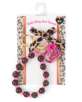Girls Hello KittyÂ® Leopard Bag Charm - MULTI CLR