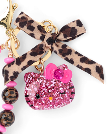 Girls Hello KittyÂ® Leopard Bag Charm - MULTI CLR