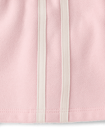 Girls Side Stripe Premium Fleece Shorts
