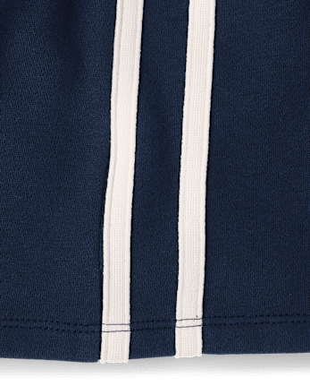 Girls Side Stripe Premium Fleece Shorts