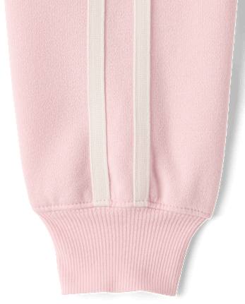 Girls Graphic Side Stripe Premium Fleece Zip Up Hoodie