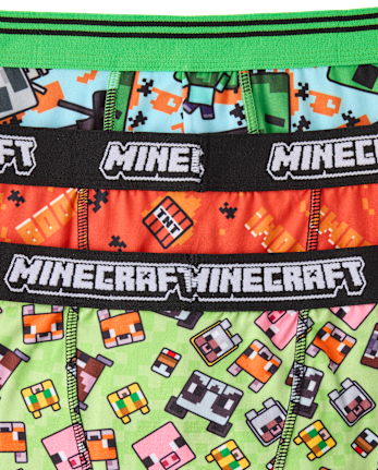 Boys Minecraft Boxer Brief Underwear 3-Pack - MULTI CLR