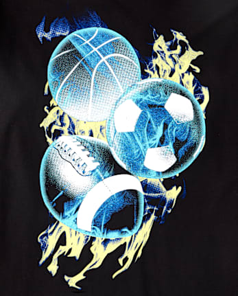Boys Sports Graphic Tee - BLACK