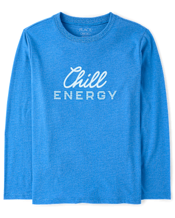 Boys Chill Energy Graphic Tee - S/D GLASS BLUE