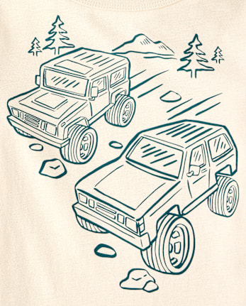 Baby And Toddler Boys Racing Vehicle Graphic Tee - HAY STACK