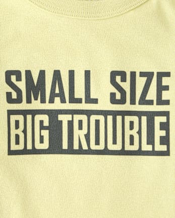 Baby And Toddler Boys Big Trouble Graphic Tee - MATCHA CREAM CL