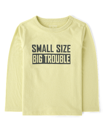 Baby And Toddler Boys Big Trouble Graphic Tee - MATCHA CREAM CL
