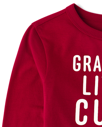 Baby And Toddler Boys Grandma's Cutie Graphic Tee - RED OCHRE