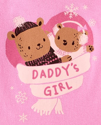 Baby And Toddler Girls Daddy's Girl Graphic Tee - PERFECTLY PINK