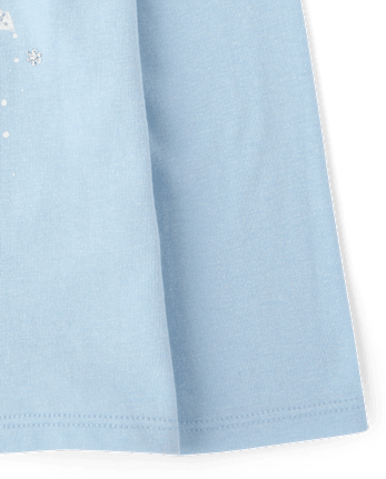 Baby And Toddler Girls Snowflake Dancer Graphic Tee - BLUE AIR