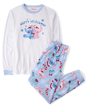 Adult Matching Family Stitch™ Holiday Fleece Pajamas - MULTI CLR