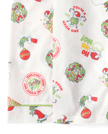 Adult Matching Family Dr. Seuss The Grinch™ Button Front Pajamas - MULTI CLR