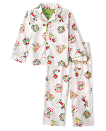 Toddler Matching Family Dr. Seuss The Grinch™ Button Front Pajamas - MULTI CLR